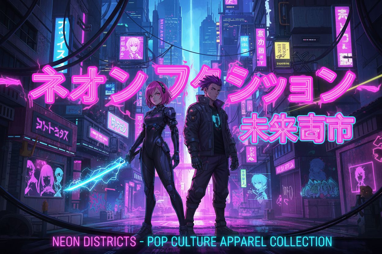Anime Streetwear Tees for True Fans: Unique Graphic Collection - Neon Districts
