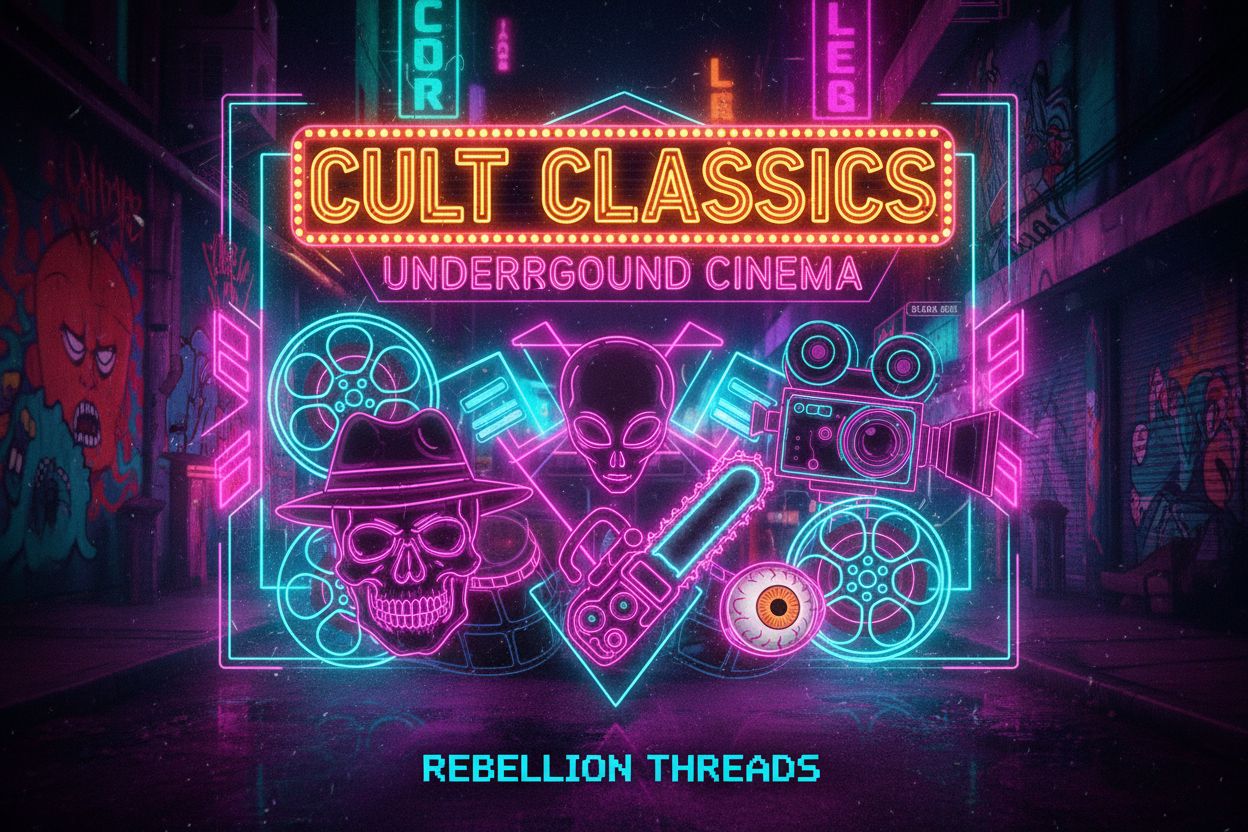 Cult Film Streetwear - Unique Merchandise for Cinema Obsessives - Neon Districts