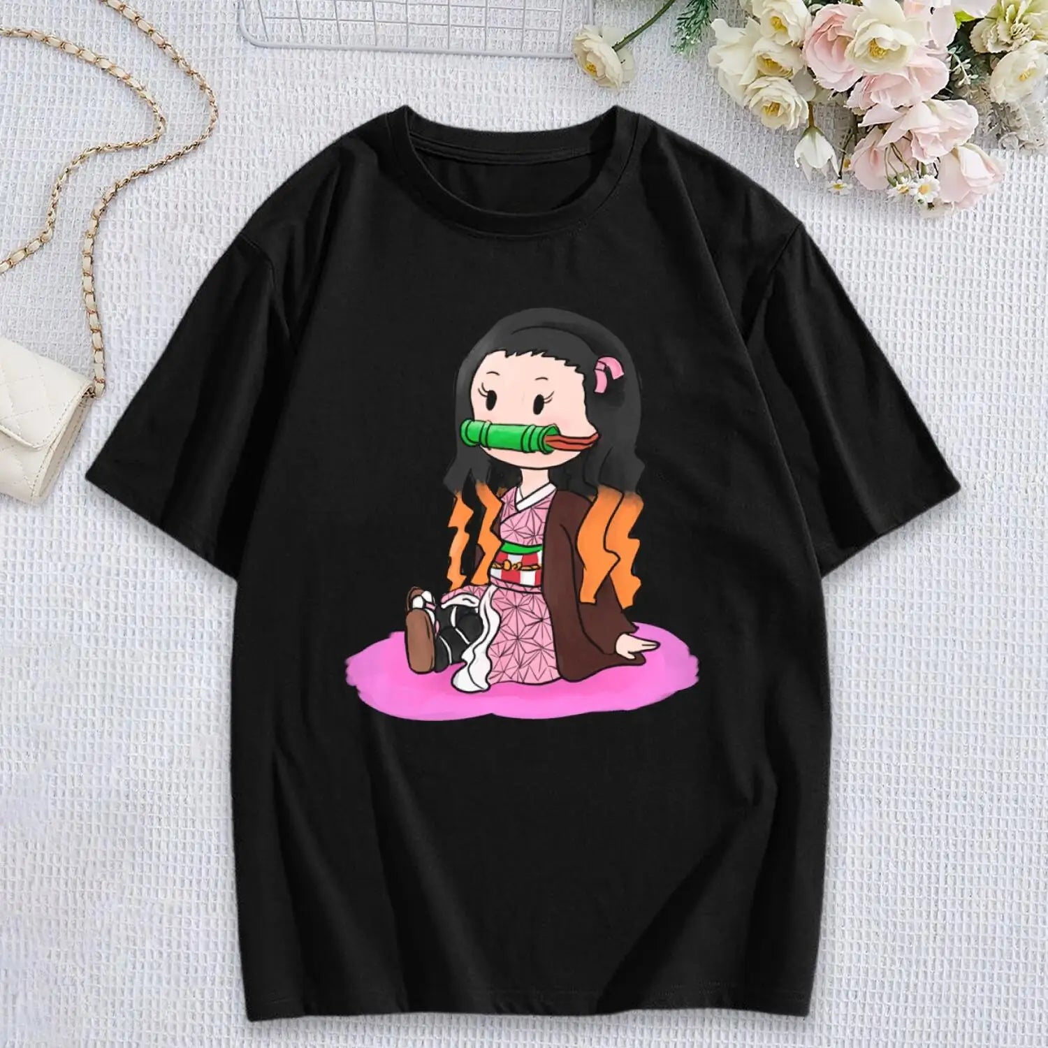 Demon Slayer — Nezuko Chibi Kawaii Ladies Tee