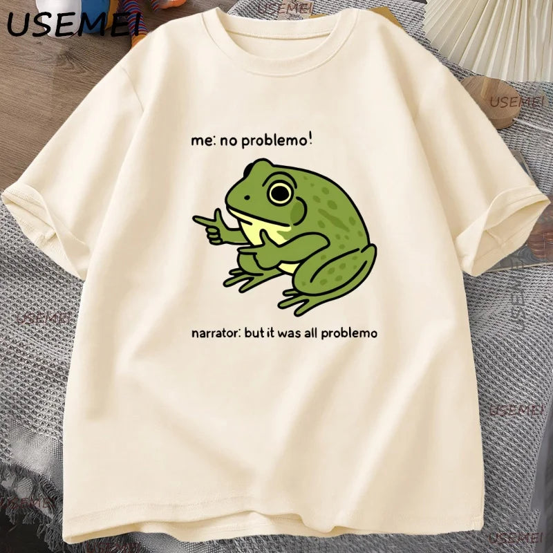 Me No Problemo — Frog Meme Streetwear Graphic Tee - Neon Districts