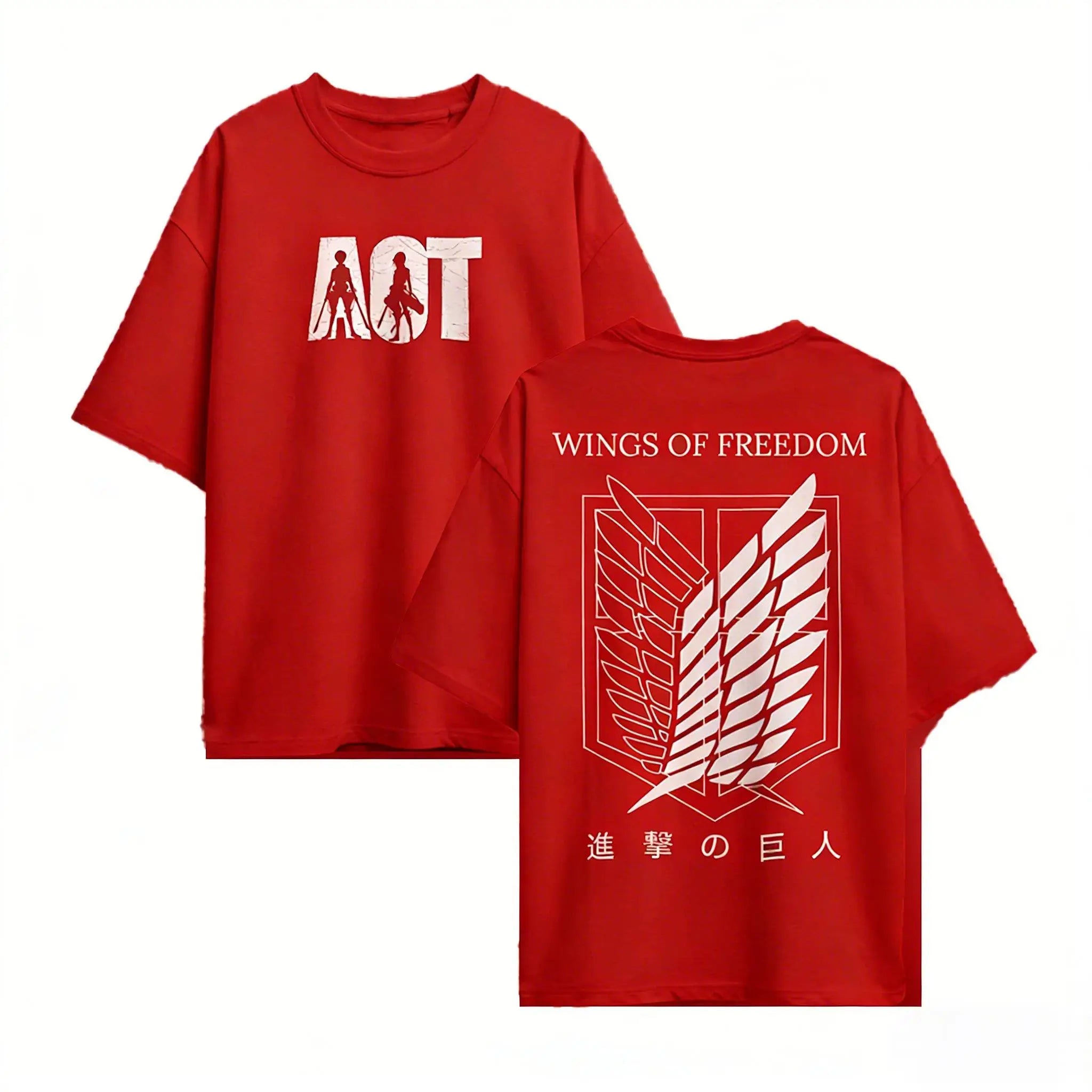 Attack on Titan Oversized Summer Tee – Y2K Streetwear Graphic