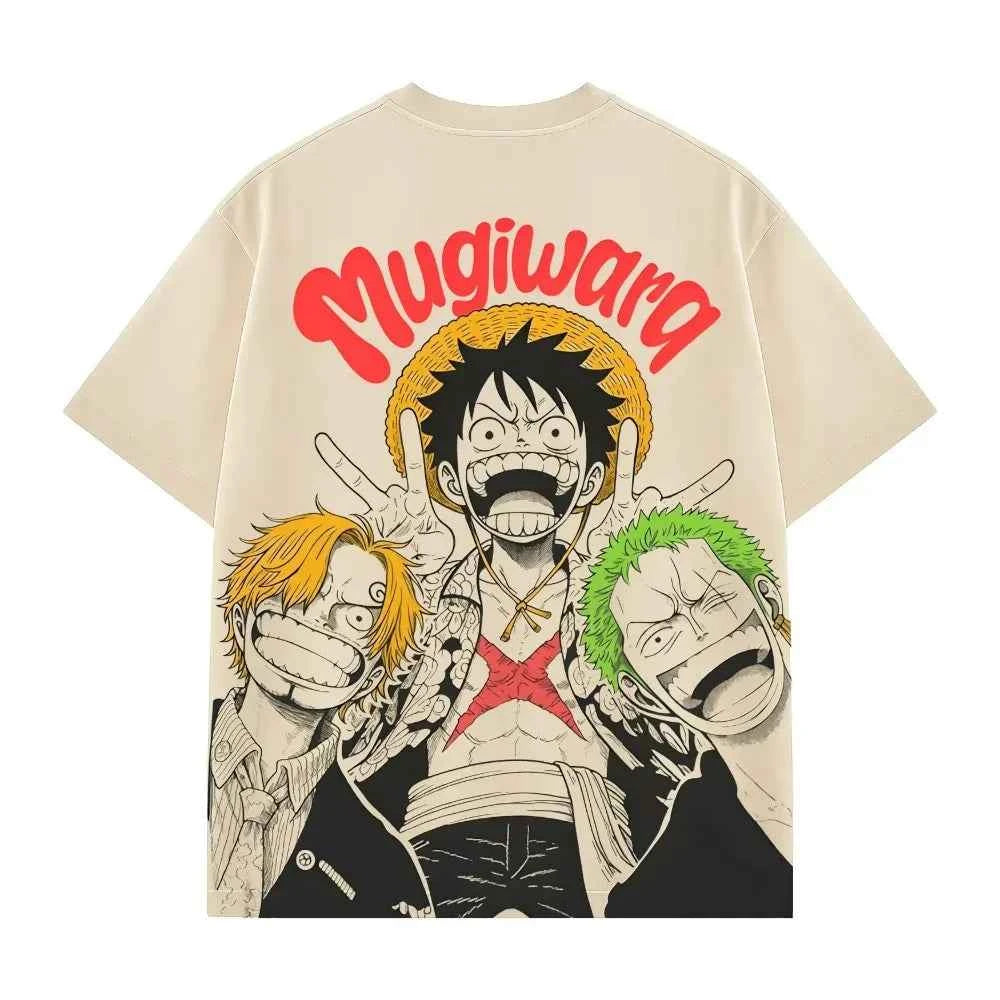 One Piece Trio Graphic Tee – Luffy, Zoro & Sanji