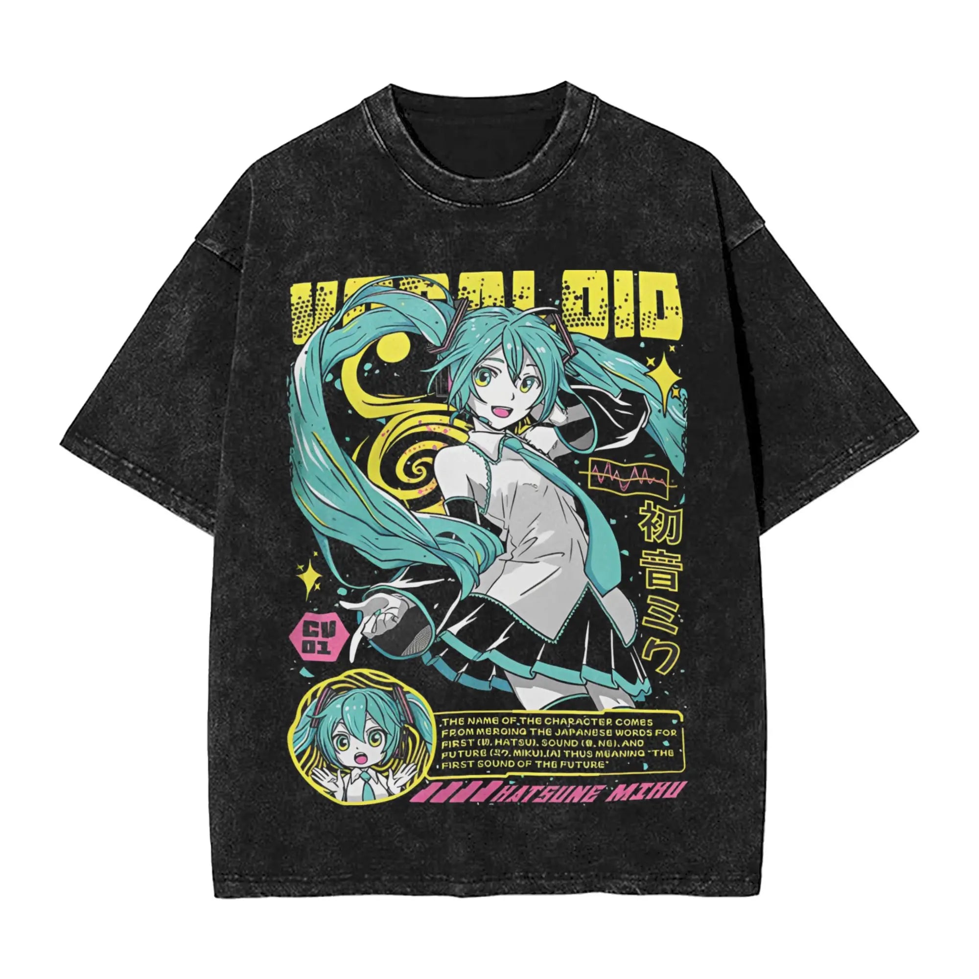 Hatsune Miku — Vocaloid Washed Oversized Tee