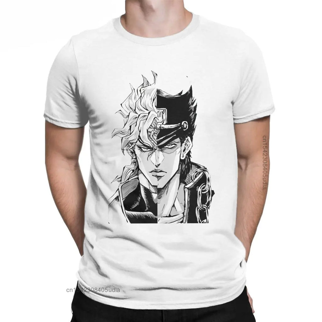 JoJo's Bizarre Adventure — Dio & Jotaro Vintage Anime Streetwear Tee - Neon Districts
