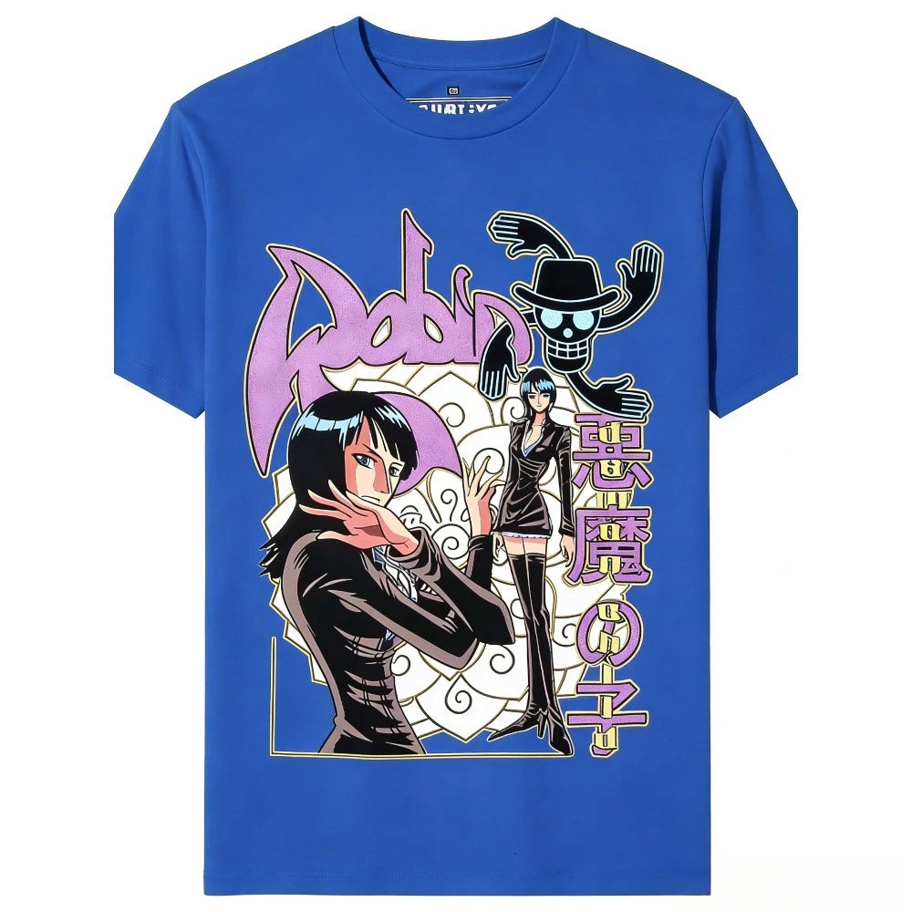 One Piece Nico Robin Tee for Parents & Kids - Essential for One Piece Fans - Neon Districts