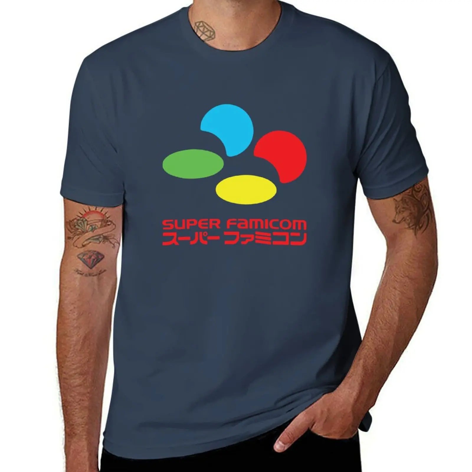 Super Famicom — Japanese Console Vintage Oversized Tee - Neon Districts