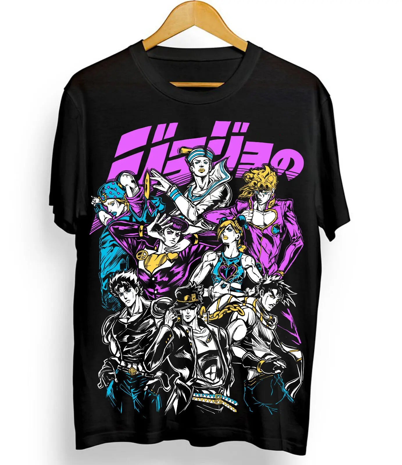 JoJo's Bizarre Adventure Tee – Unique Anime Manga Graphic Design T-Shirt - Neon Districts