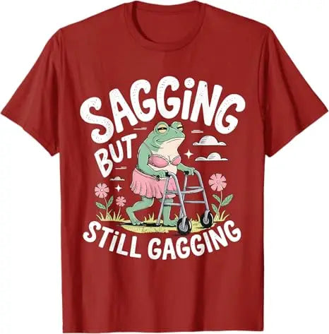 Sagging But Still Gagging — Frog Meme Women's Fashion Tee - Neon Districts
