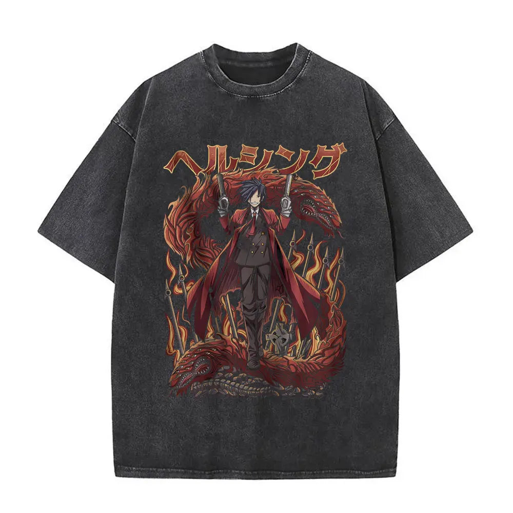 Hellsing Alucard Vintage Tee – Double-Sided 90s Oversized Shirt