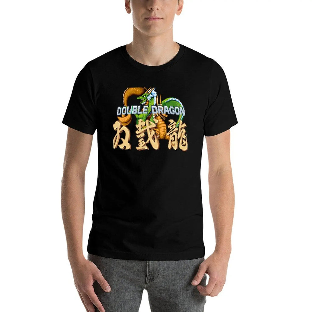 Double Dragon — Arcade Title Pixel Art Vintage Tee - Neon Districts