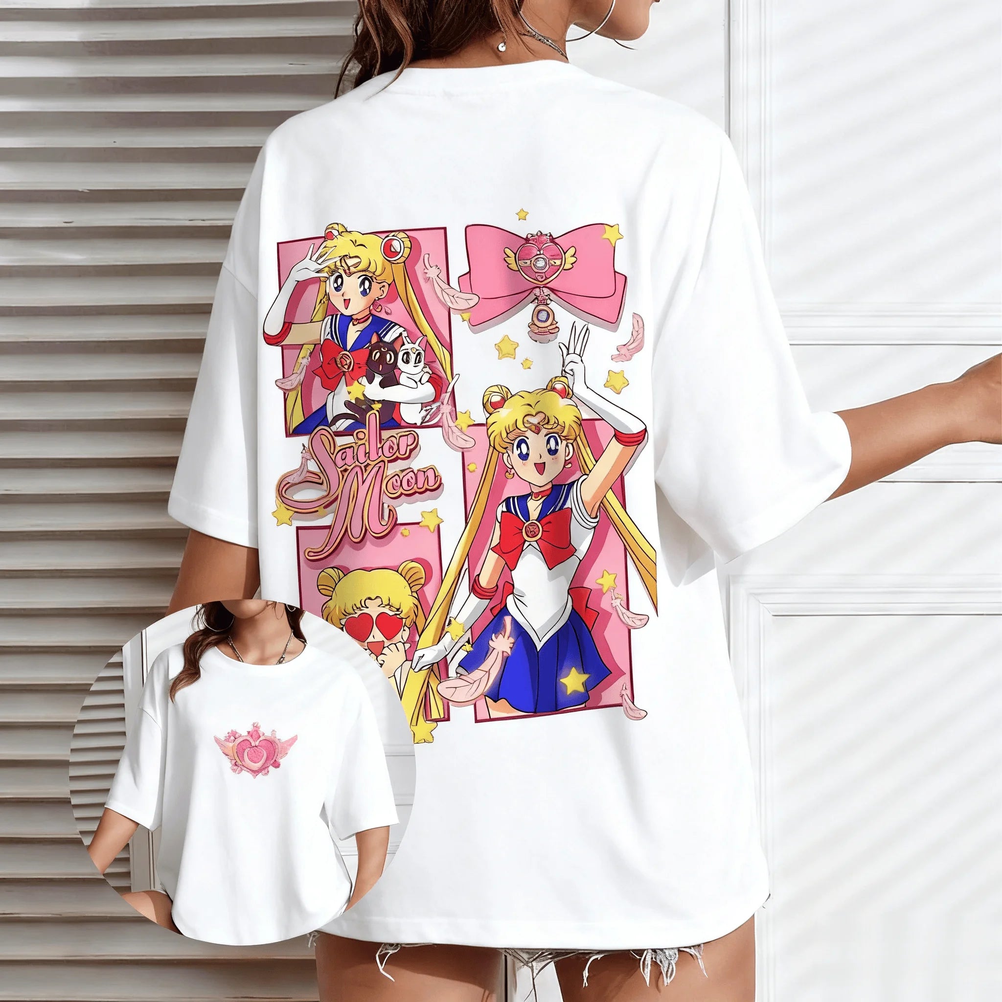Sailor Moon — 2026 New Year Loose Cartoon Tee - Neon Districts
