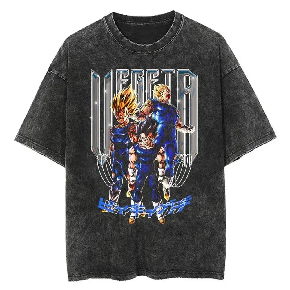 Dragon Ball Z Vegeta Vintage Wash Tee – Harajuku Sports Fit