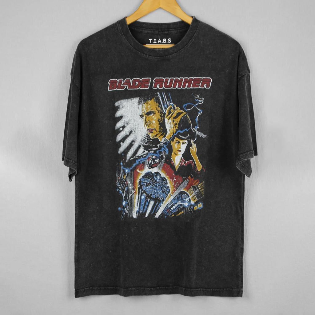 Blade Runner — Deckard & Rachael Cyberpunk Washed Tee