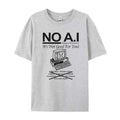 No AI — 90s Retro Anti-AI Hippie Oversized Streetwear Tee - Neon Districts