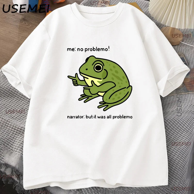 Me No Problemo — Frog Meme Streetwear Graphic Tee - Neon Districts