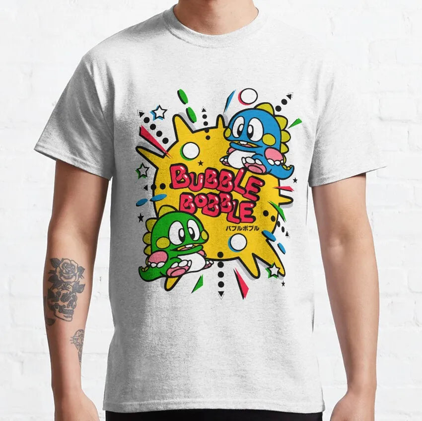 Bubble Bobble — Bub & Bob NES Arcade Retro Tee - Neon Districts