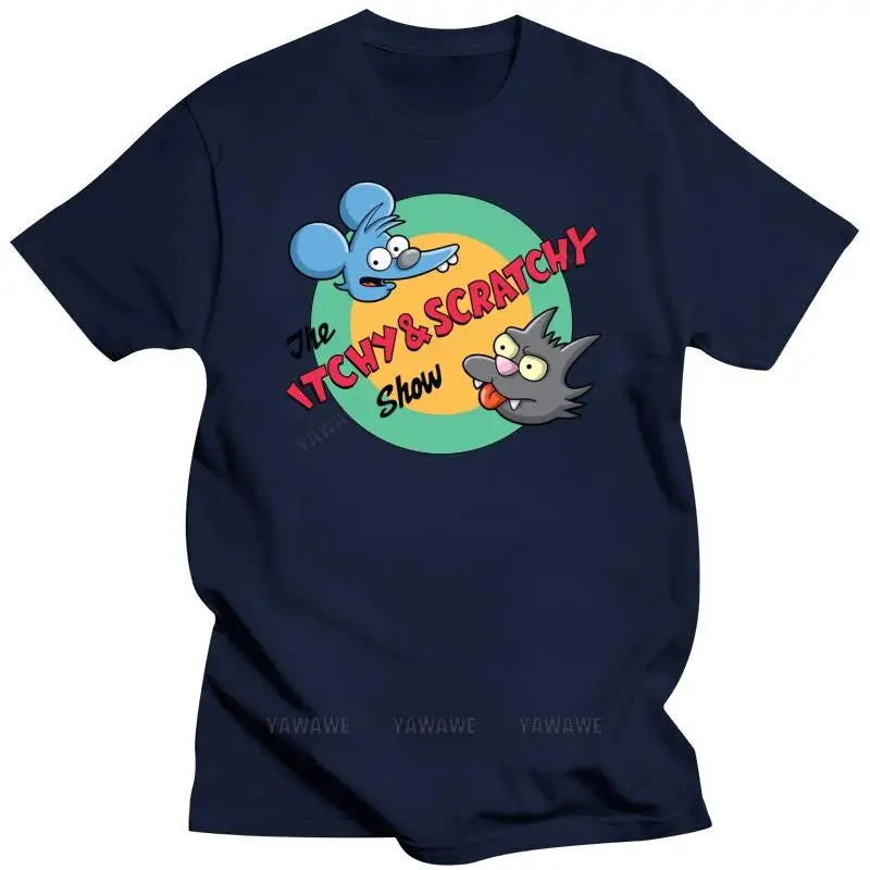 Itchy & Scratchy — Porch Pals Simpsons Unisex Graphic Tee - Neon Districts