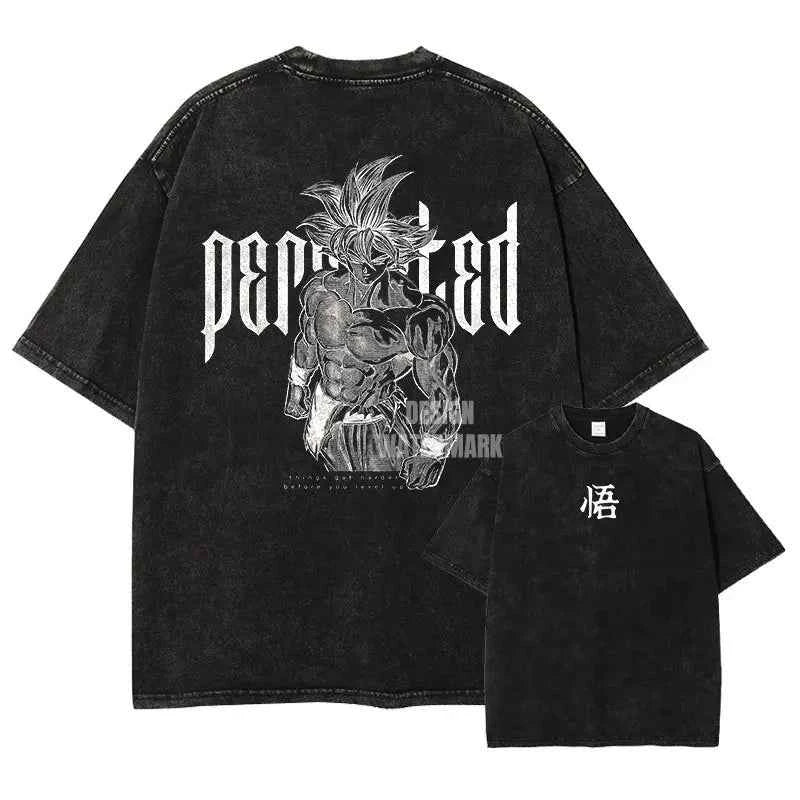 Dragon Ball Vegeta Washed Graphic Tee – Oversized Vintage