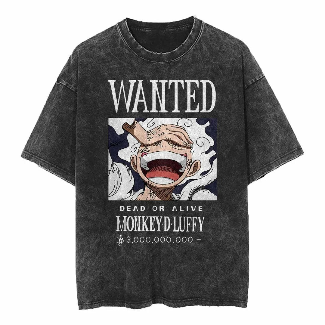 One Piece — Luffy Wanted Poster Graphic Tee - Neon Districts