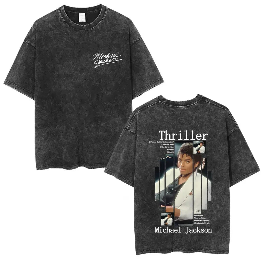MJ King of Pop Washed Vintage Tee - Neon Districts