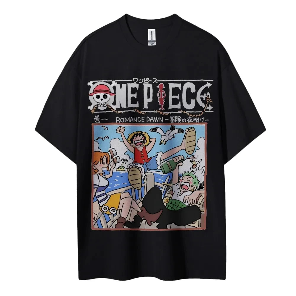 One Piece — Straw Hat Crew Oversized Peripheral Tee - Neon Districts