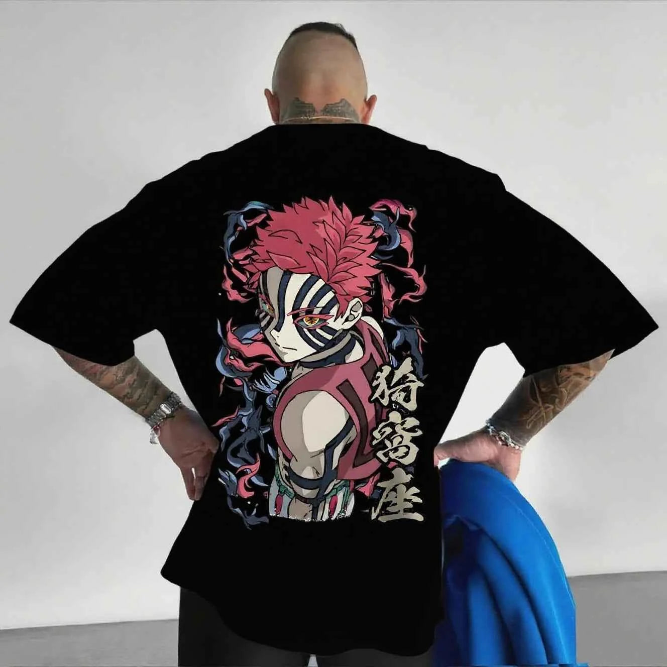 Demon Slayer Akaza Oversized Streetwear Tee
