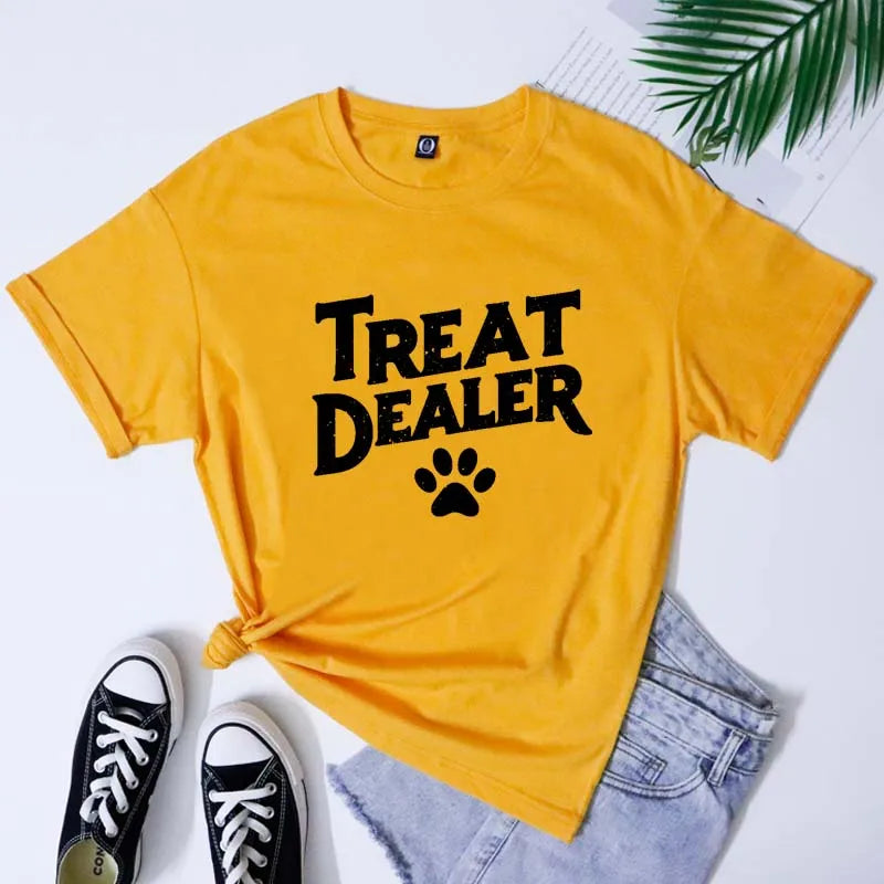 Treat Dealer Dog Mom Tee - Neon Districts