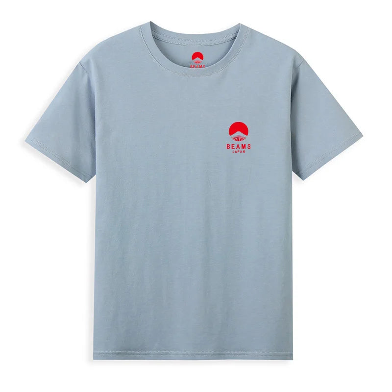Mount Fuji — Embroidered Logo Japan Cotton Tee - Neon Districts