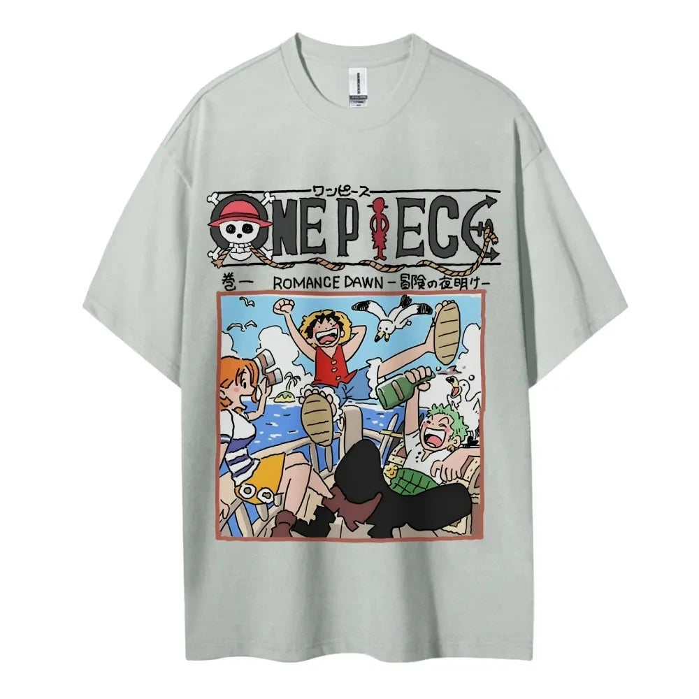 One Piece — Straw Hat Crew Oversized Peripheral Tee - Neon Districts
