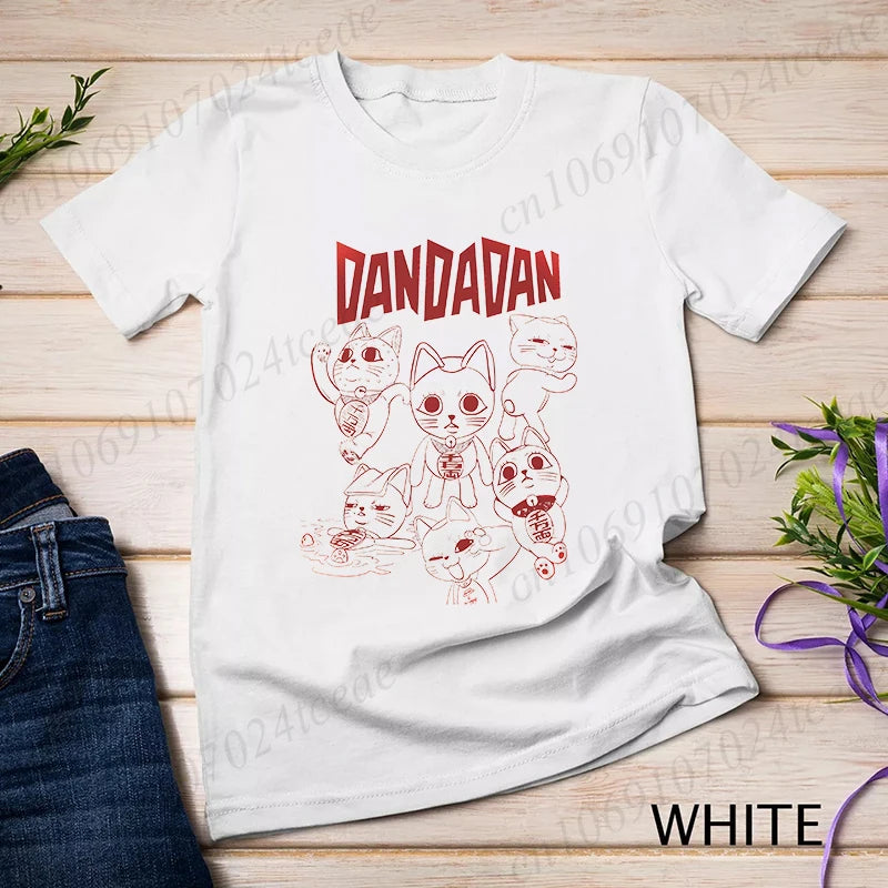 Dandadan Turbo Granny Cat Tee - Kawaii Anime Manga Shirt for Cat Lovers - Neon Districts