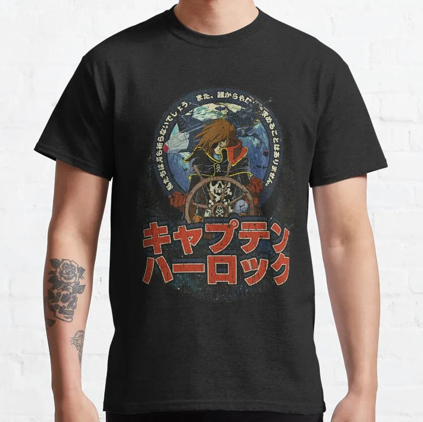 Space Battleship Yamato — Harlock 1980s Vintage Tee