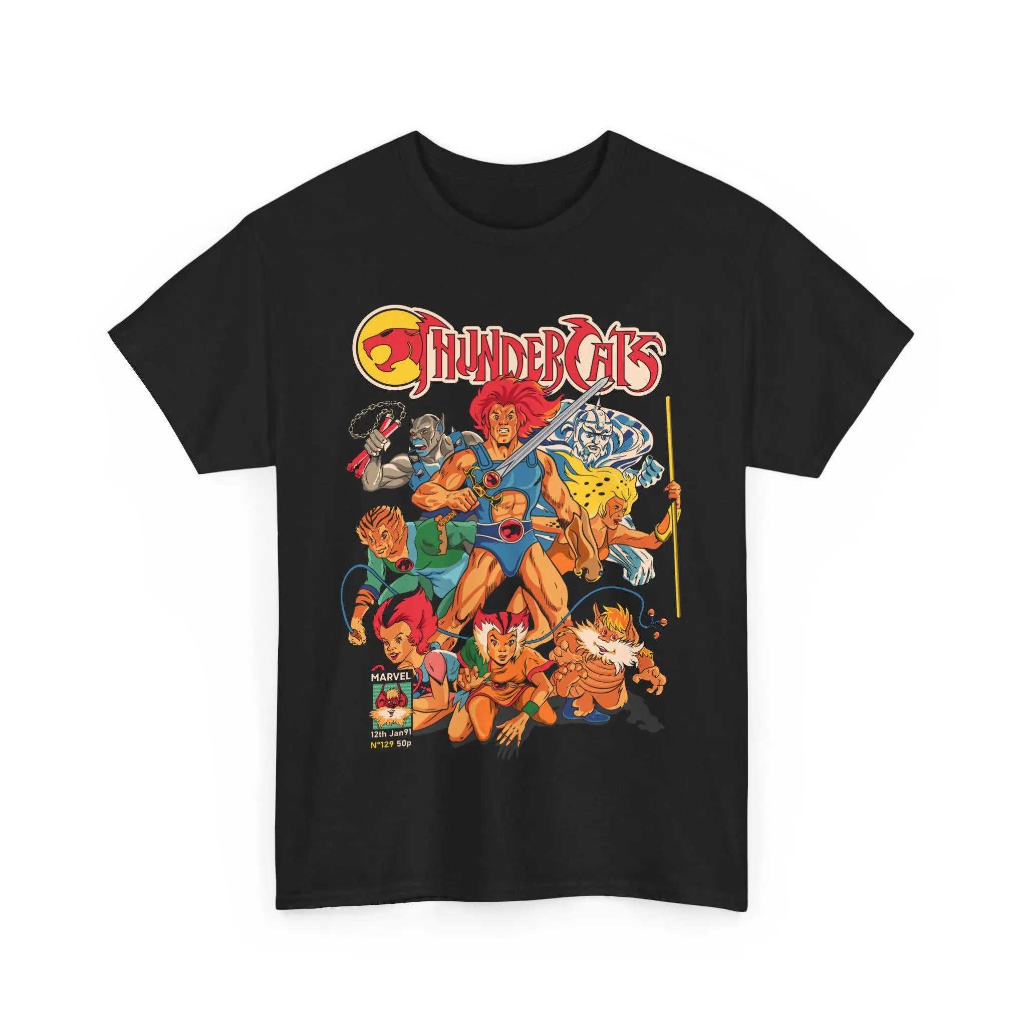 ThunderCats Graphic Tee - Anime Pattern Summer Cotton T-Shirt - Neon Districts