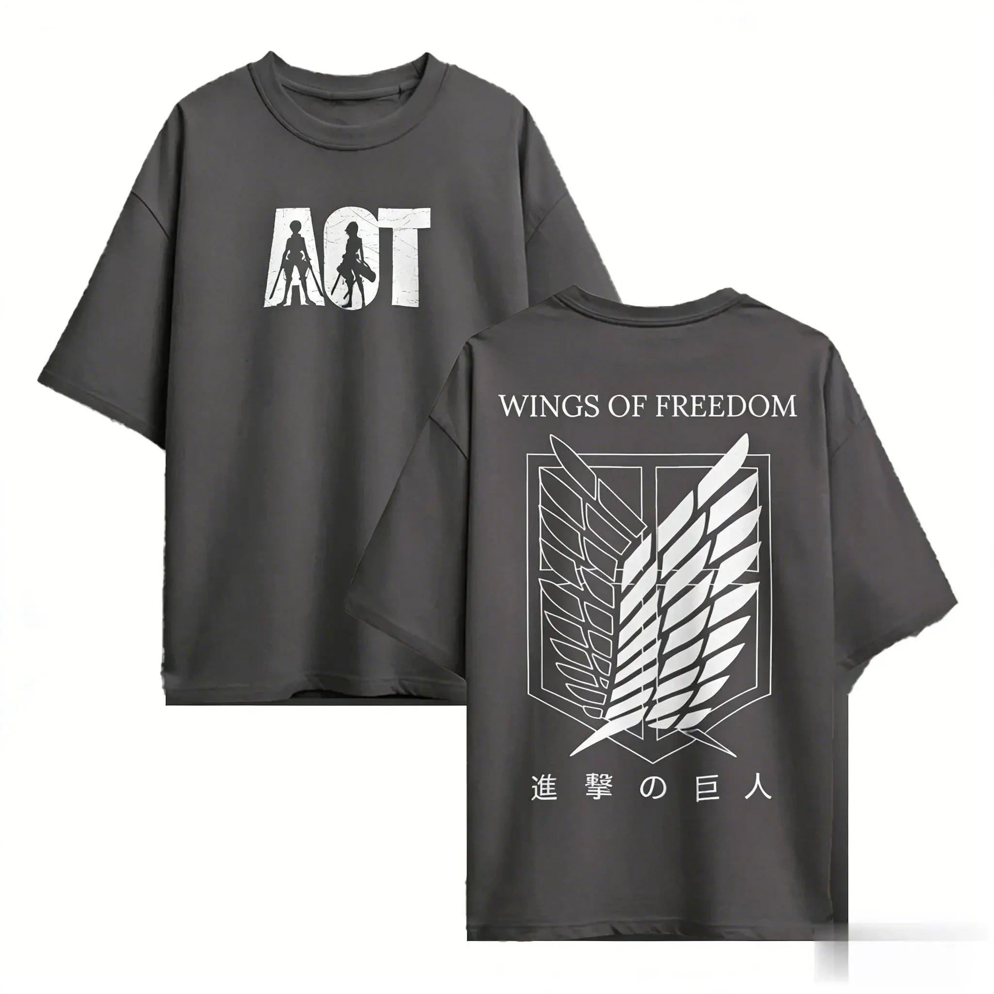 Attack on Titan Oversized Summer Tee – Y2K Streetwear Graphic