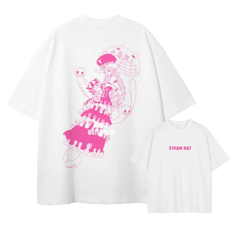 One Piece Straw Hat Pirates Tee – Double-Sided Anime Print