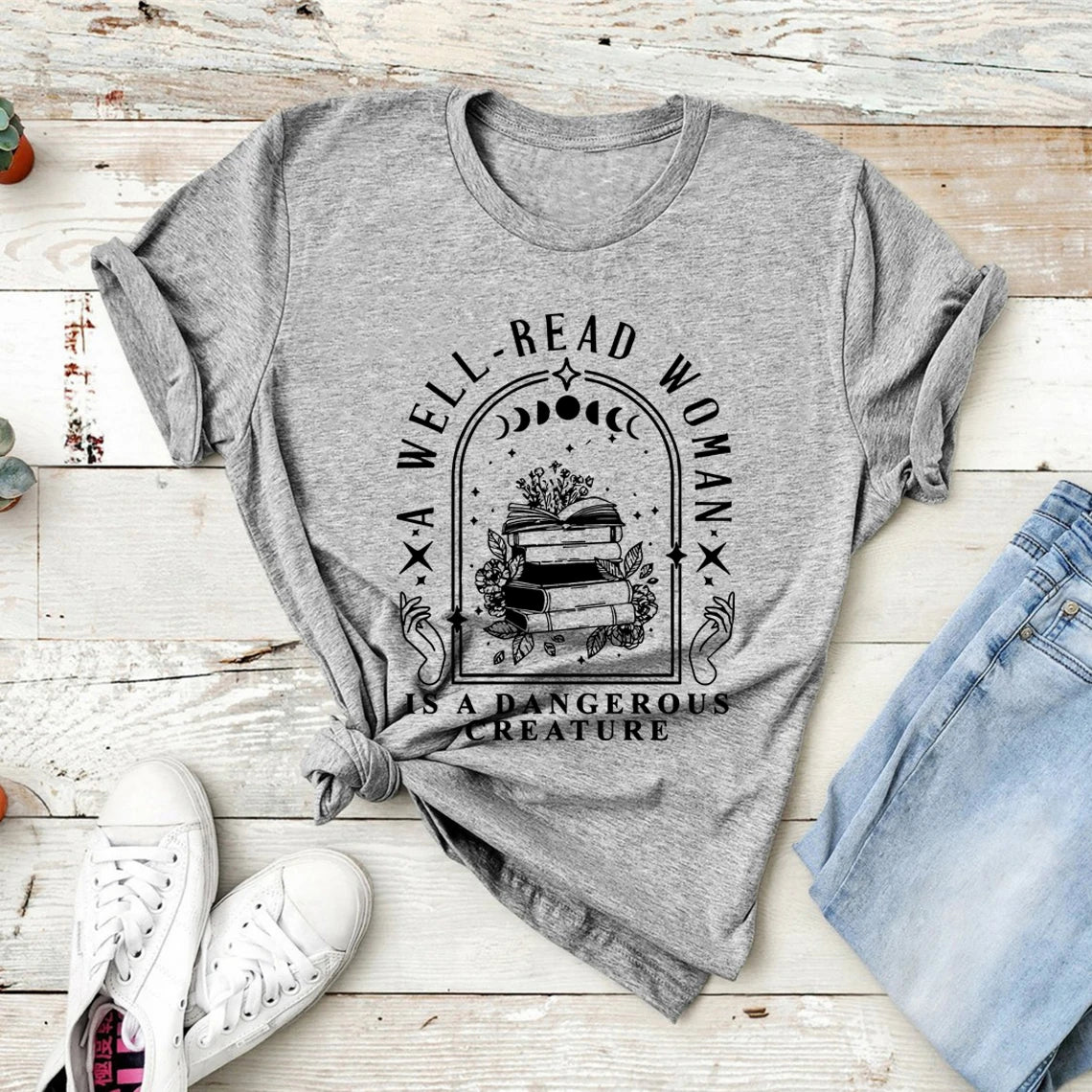 A Well-Read Woman Is Dangerous Tee - Neon Districts