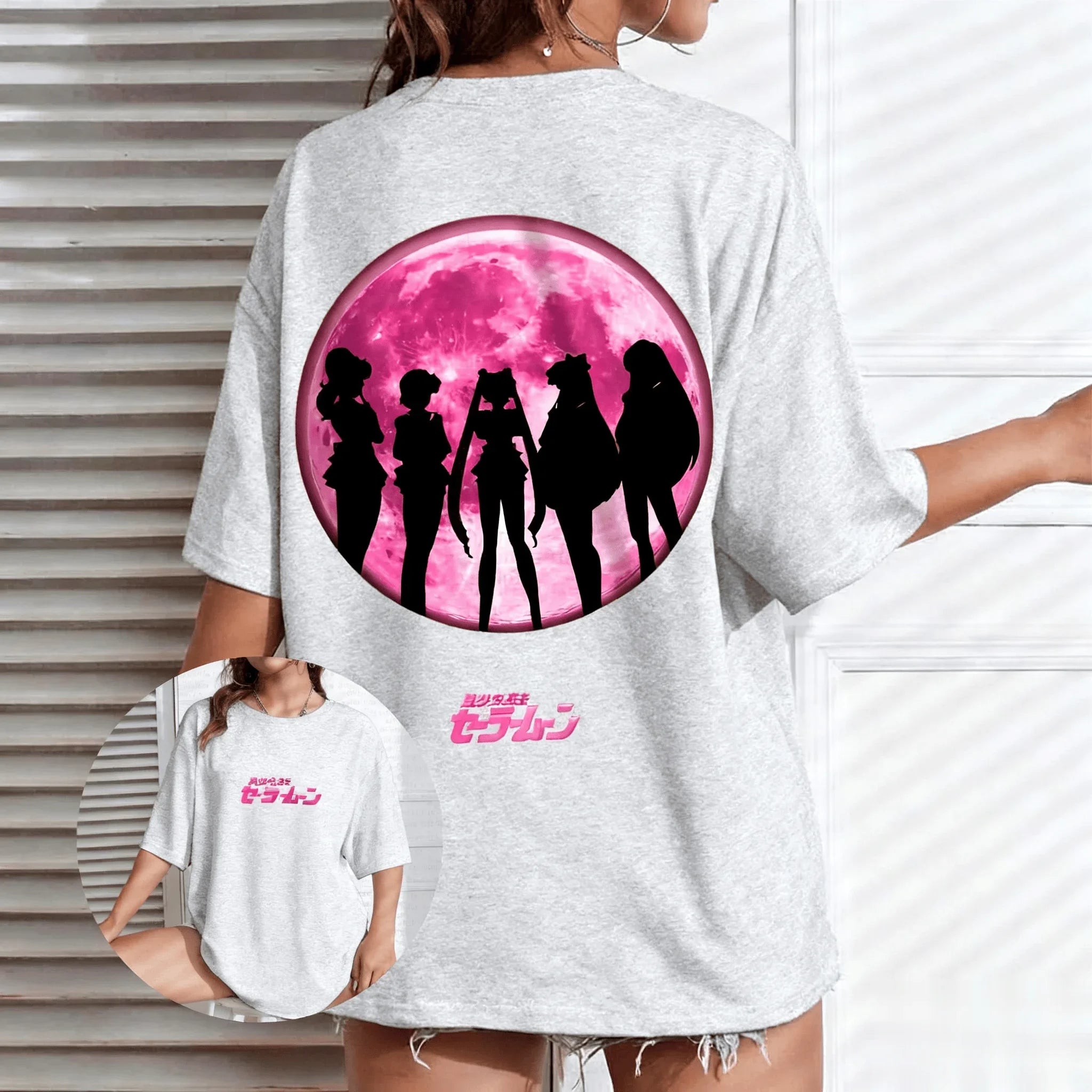 Sailor Moon — Oversize Y2K Streetwear Graphic Tee - Neon Districts