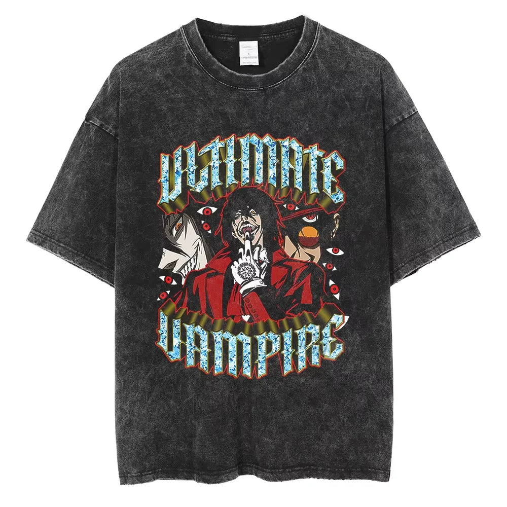Hellsing Alucard Vintage Washed Oversized Tee