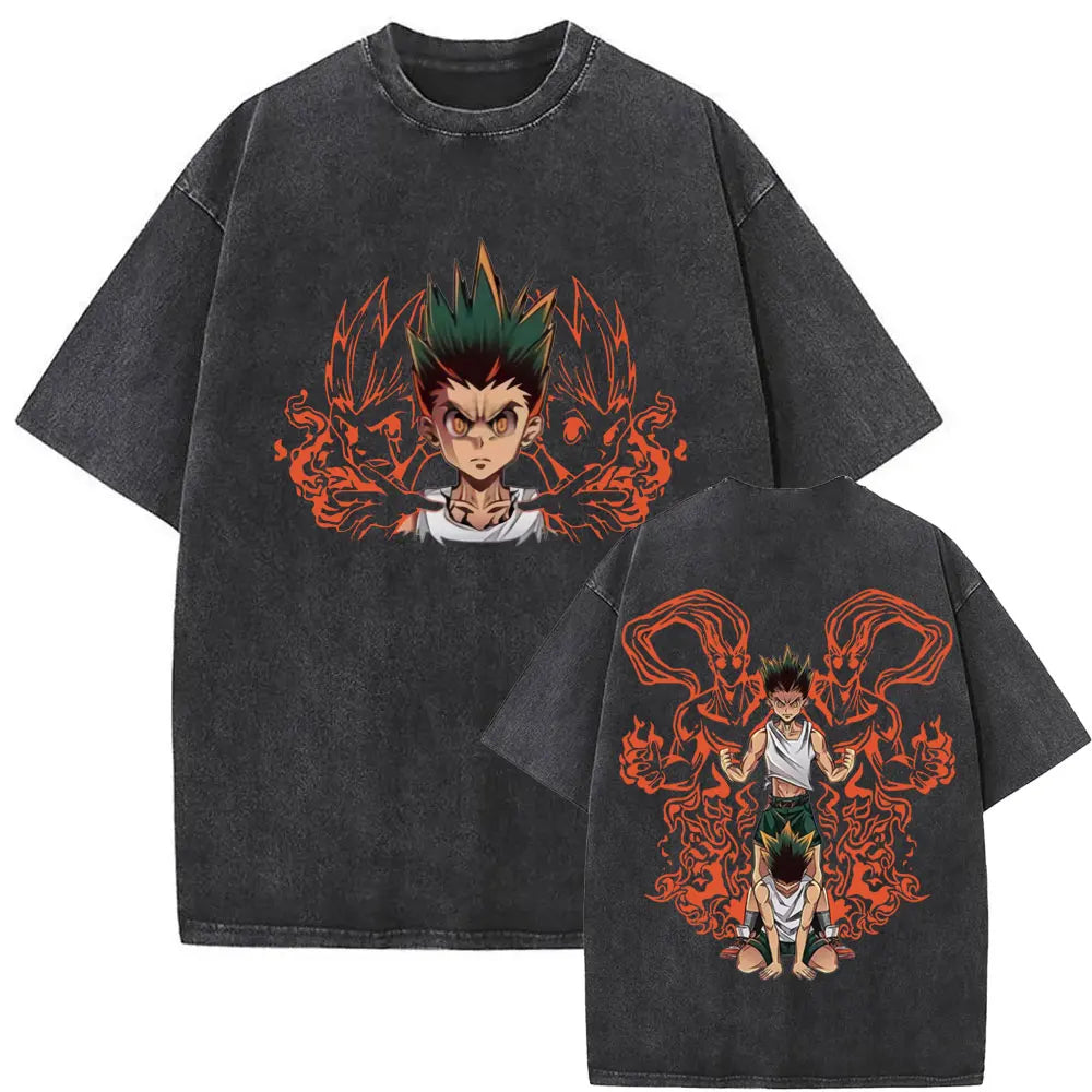 Hunter x Hunter Hisoka Washed Vintage Tee – Oversized Graphic