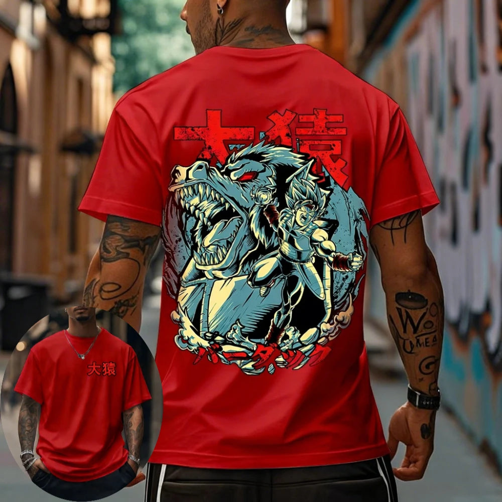 Dragon Ball Goku & Bardock Graphic Tee – Great Ape Anime Shirt