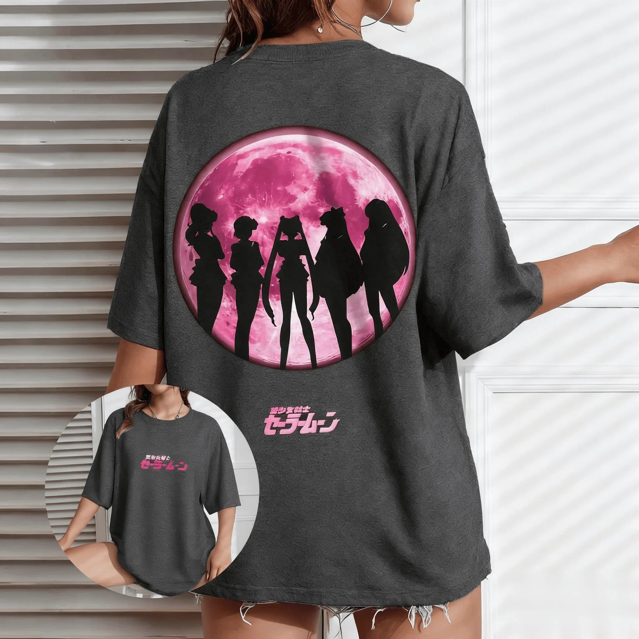 Sailor Moon — Oversize Y2K Streetwear Graphic Tee - Neon Districts