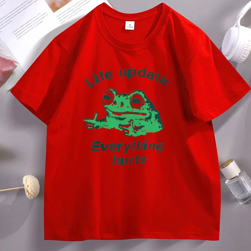 Life Update: Still a Frog — Meme Streetwear Graphic Tee - Neon Districts