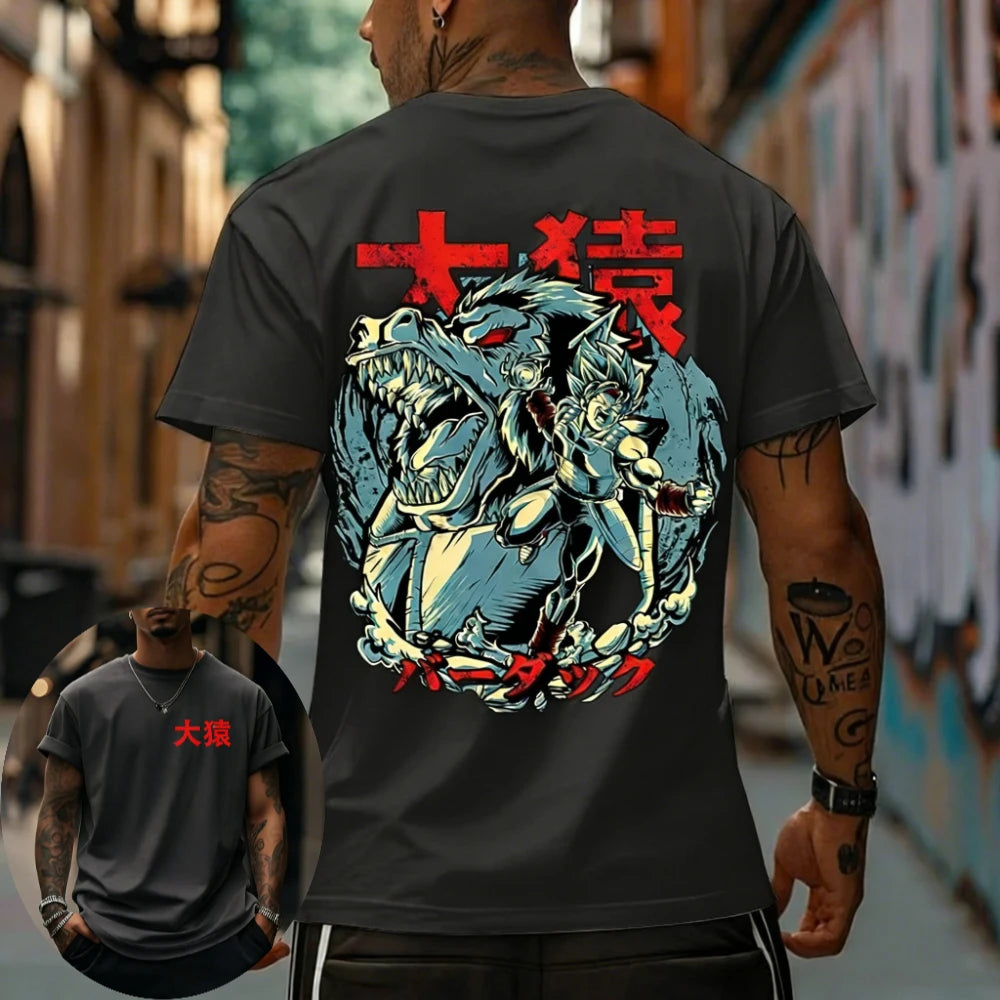 Dragon Ball Goku & Bardock Graphic Tee – Great Ape Anime Shirt