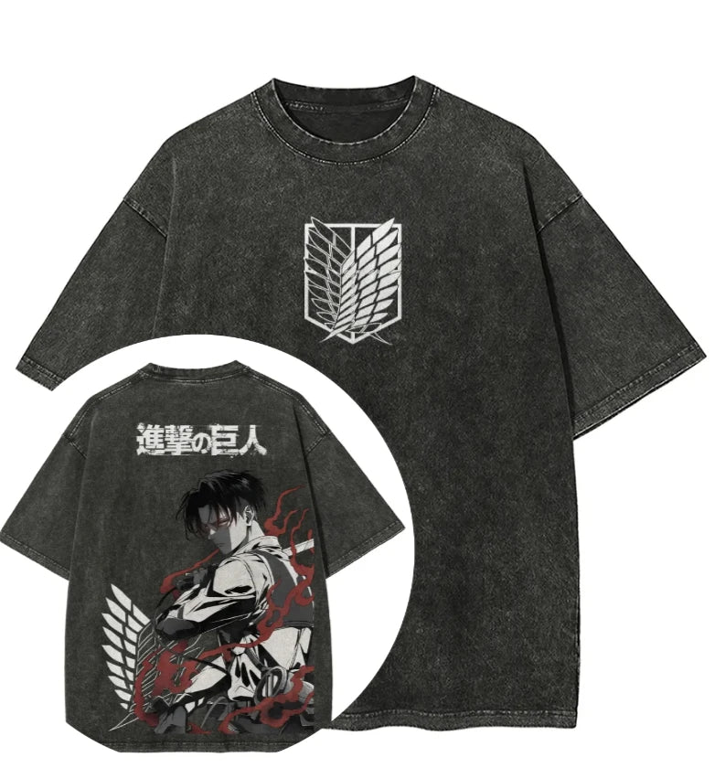 Attack on Titan Retro Cotton Tee – Anime Streetwear