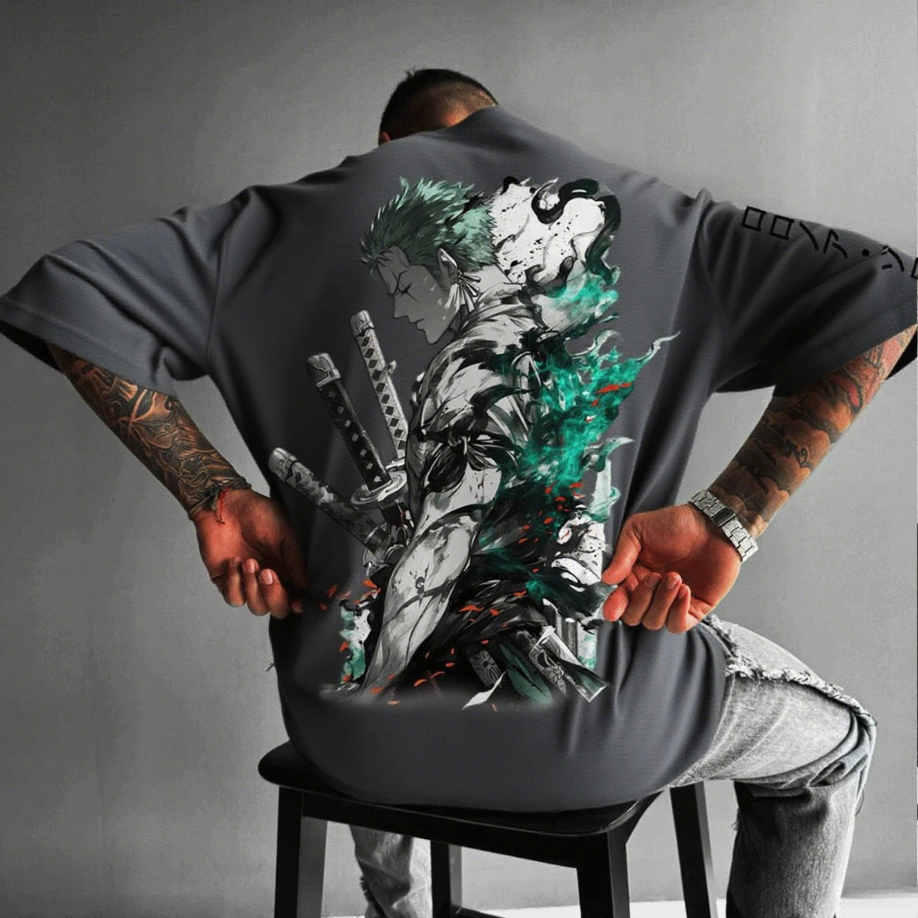 One Piece — Zoro Oversized Y2K Streetwear Tee - Neon Districts