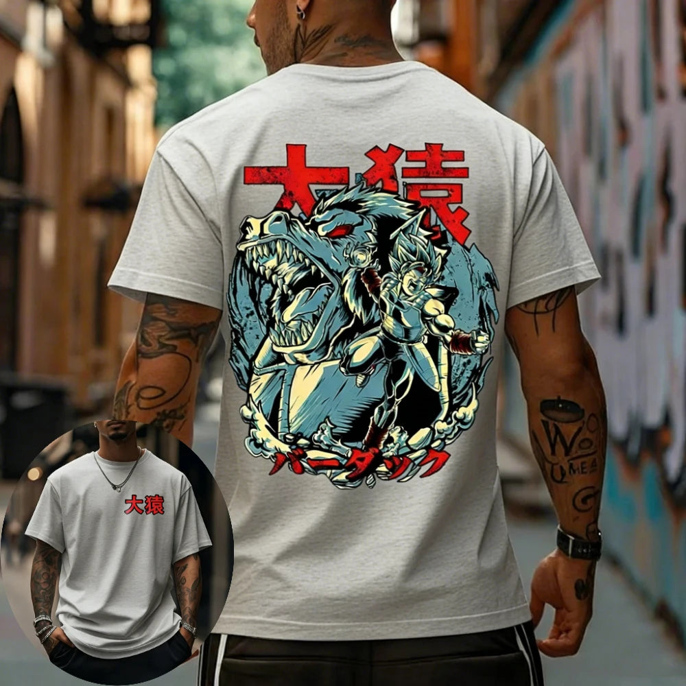 Dragon Ball Goku & Bardock Graphic Tee – Great Ape Anime Shirt