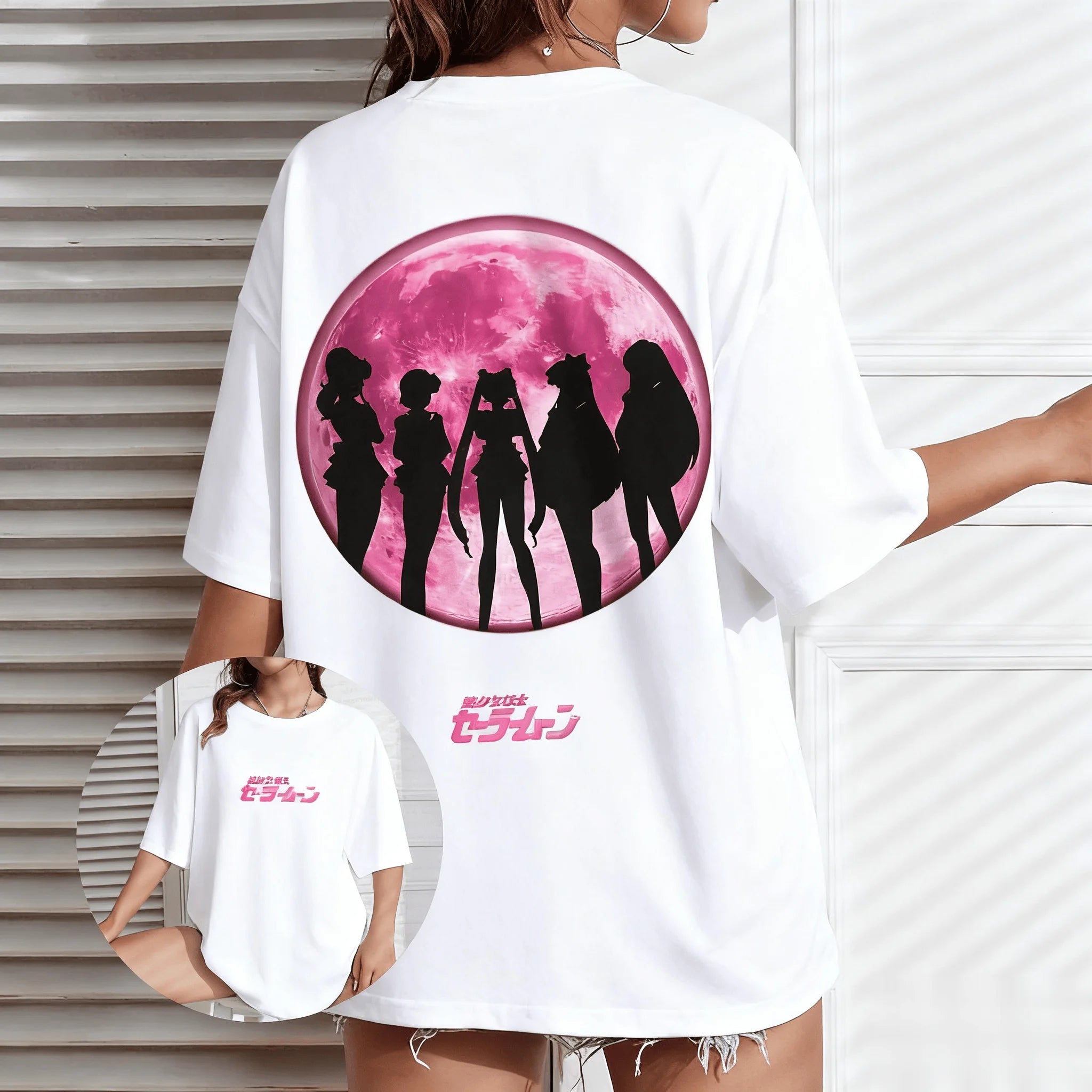 Sailor Moon — Oversize Y2K Streetwear Graphic Tee - Neon Districts