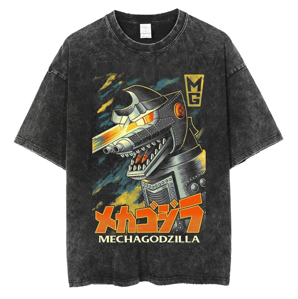 Godzilla T-Shirt Washed - Color black2