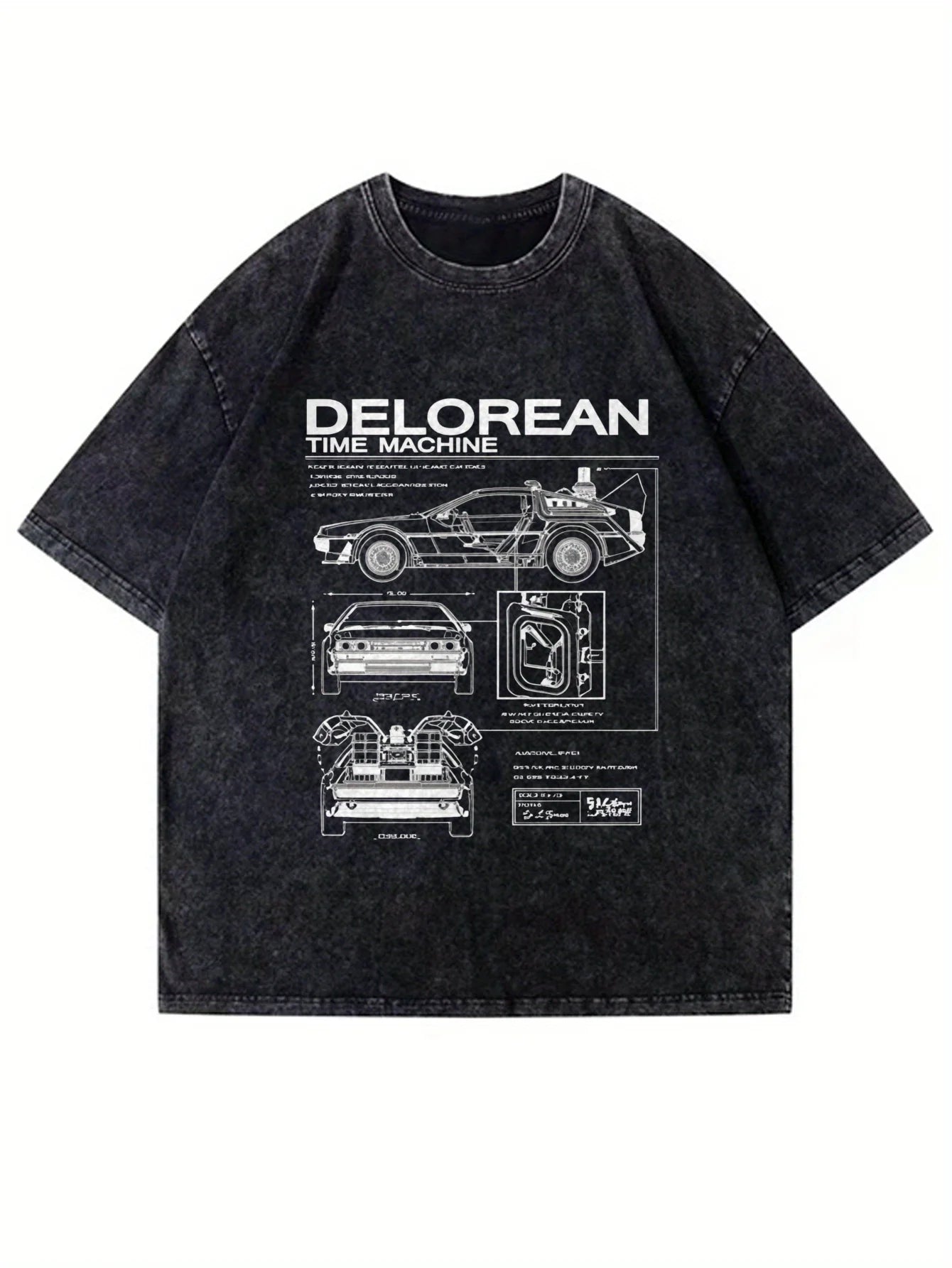 Back to the Future — DeLorean Schematic Hip-Hop Tee