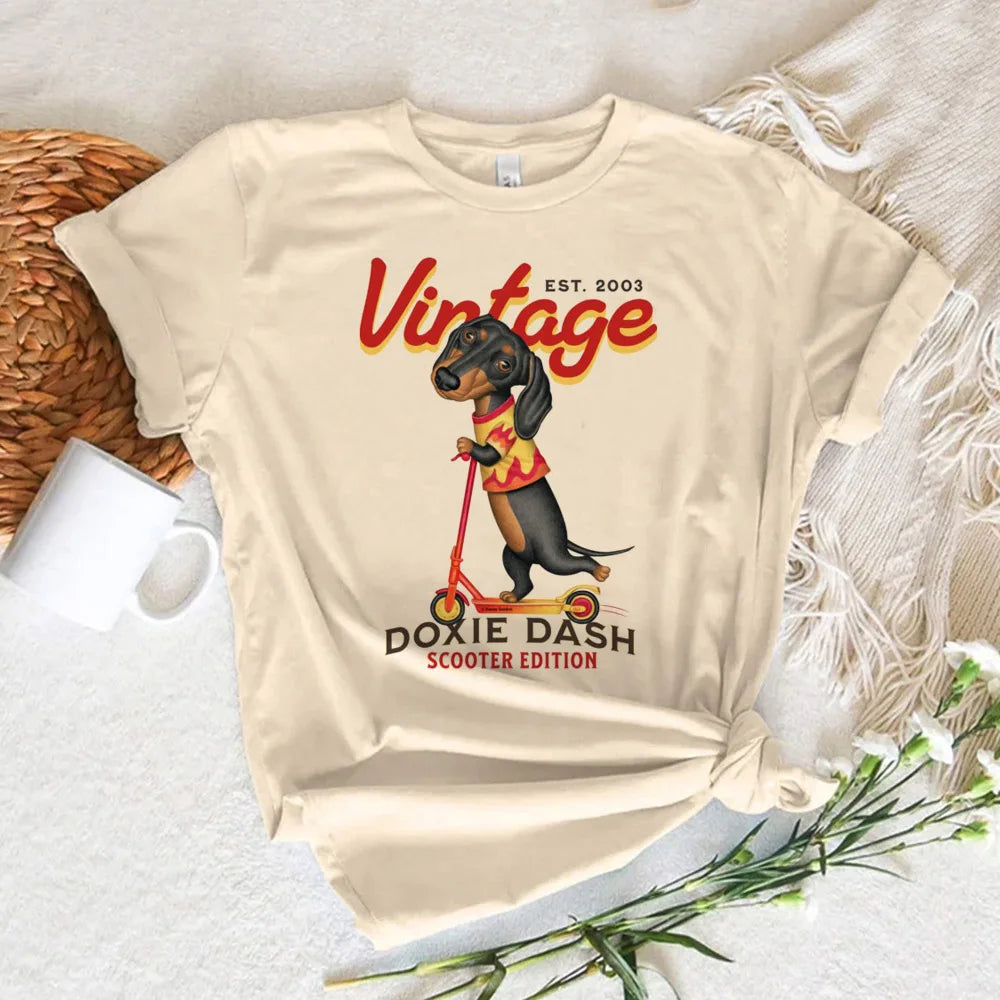 Dachshund Harajuku Graphic Tee - Neon Districts