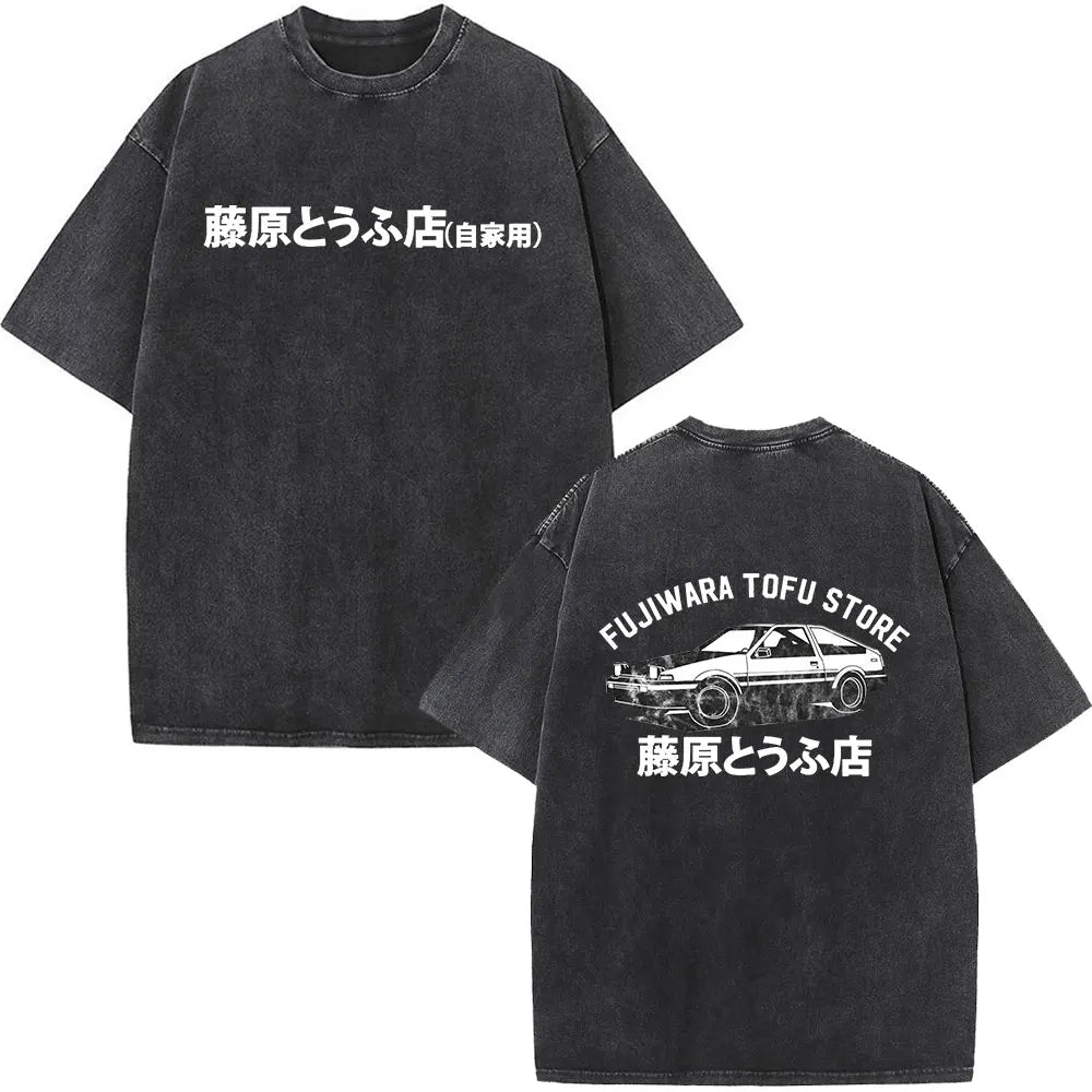 Initial D — AE86 Drift Washed Oversized Tee